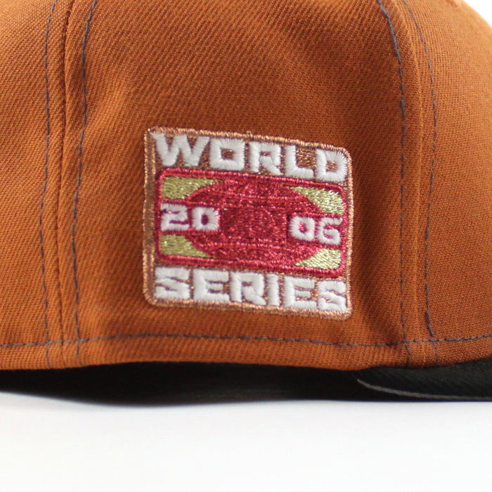 Detroit Tigers 2006 World Series New Era 59Fifty Fitted Hat (Rust Orange Graphite Gray Black Gray Under Brim)