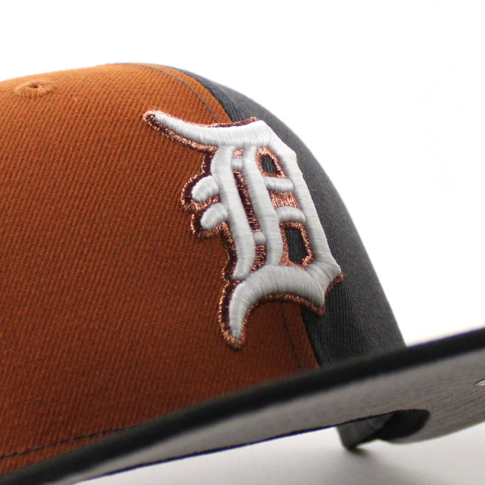 Detroit Tigers 2006 World Series New Era 59Fifty Fitted Hat (Rust Orange Graphite Gray Black Gray Under Brim)