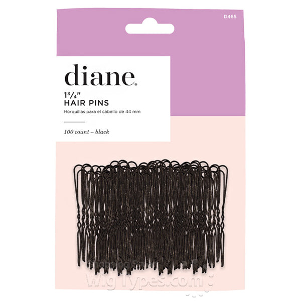 Diane Hair Pins with Ball Tips 1-3/4" Black # D465 - Dozen - Palms Fashion Inc.