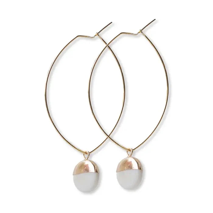 Dipped Pearl Earrings-Gold