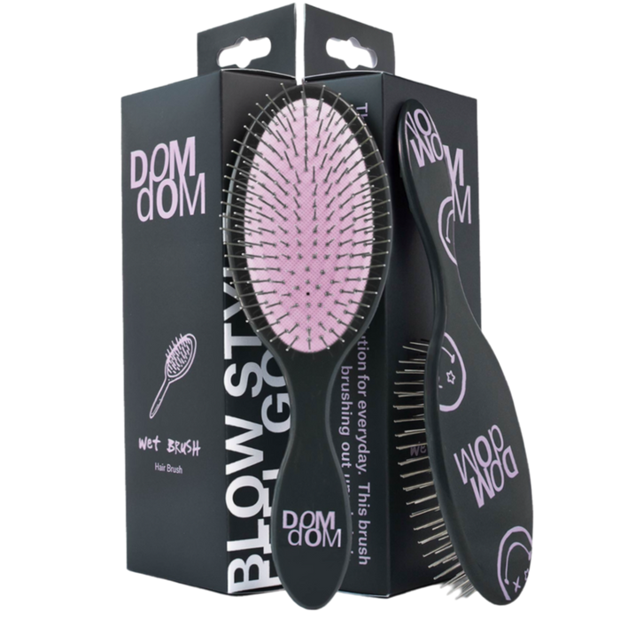 domdom purple wet brush hairbrush luxury haircare