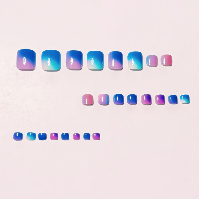 Dream two-tone ombre toenails
