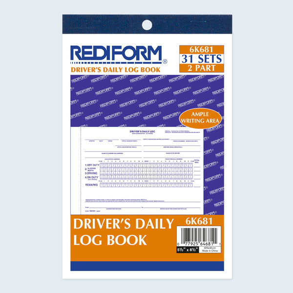 Driver's Daily Log Book 6K681