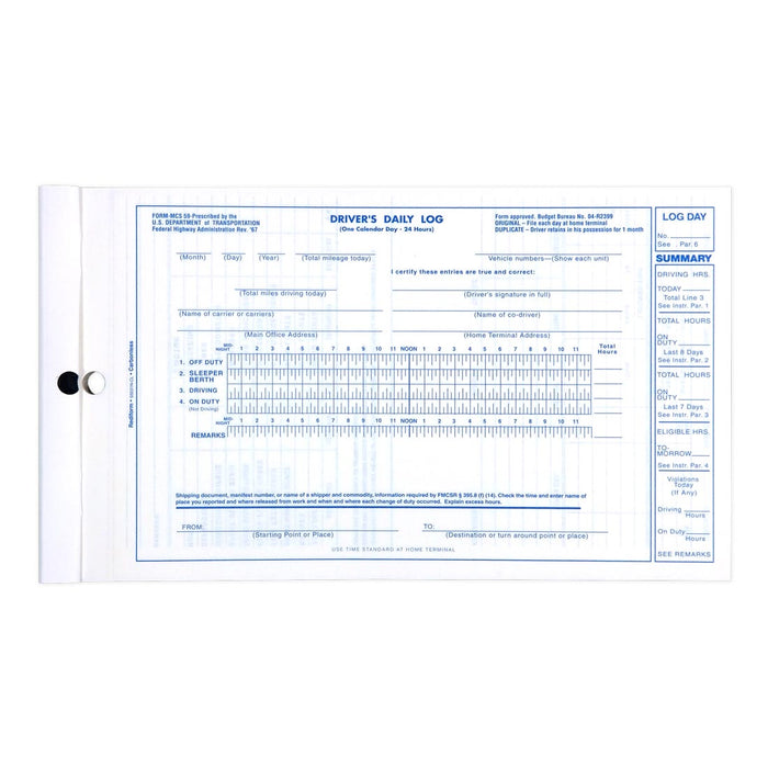 Driver's Daily Log Book S5031NCL