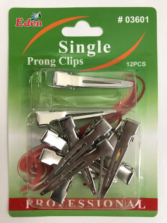 Eden Single Prong Clips - Dozen #03601 - Palms Fashion Inc.