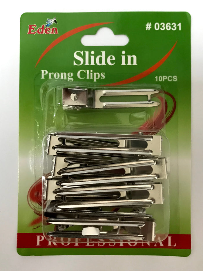 Eden Slide In Prong Clips - Dozen #03631 - Palms Fashion Inc.