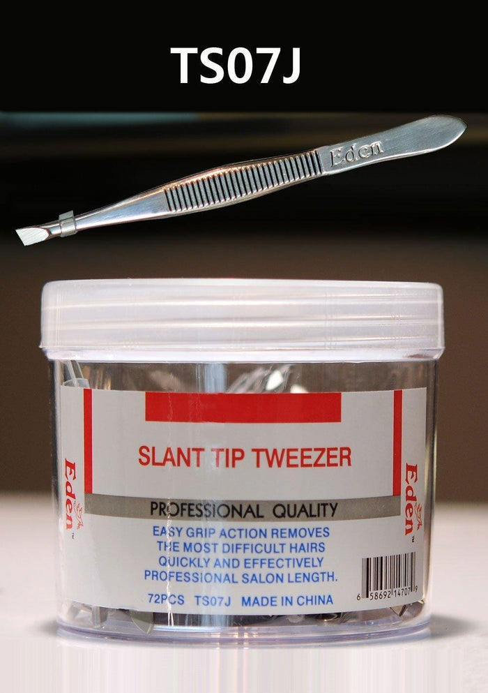 EDEN STAINLESS STEEL TWEEZER 72PCS - JAR - Palms Fashion Inc.
