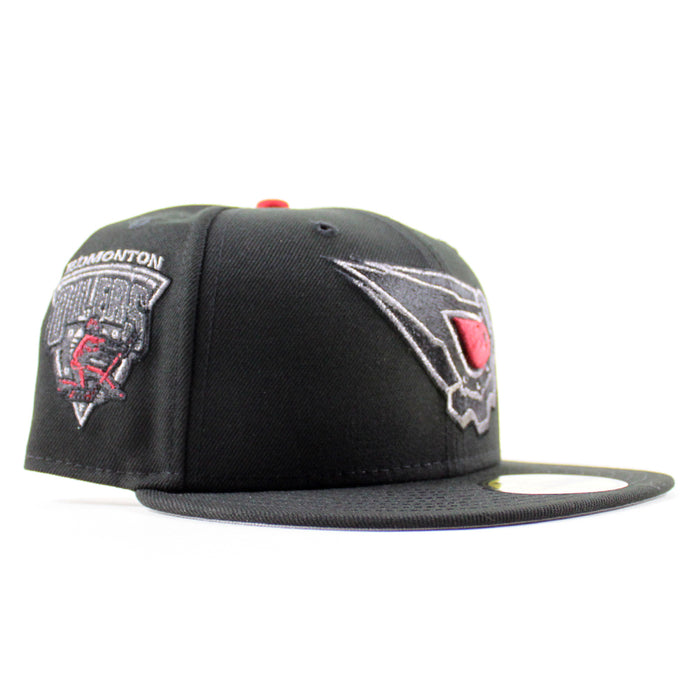 Edmonton Oilers EDMOIL Patch New Era 59Fifty Fitted Hat (Black Gray Under brim)