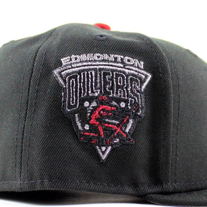 Edmonton Oilers EDMOIL Patch New Era 59Fifty Fitted Hat (Black Gray Under brim)