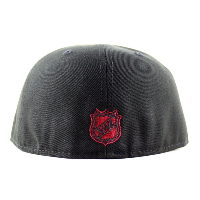 Edmonton Oilers EDMOIL Patch New Era 59Fifty Fitted Hat (Black Gray Under brim)