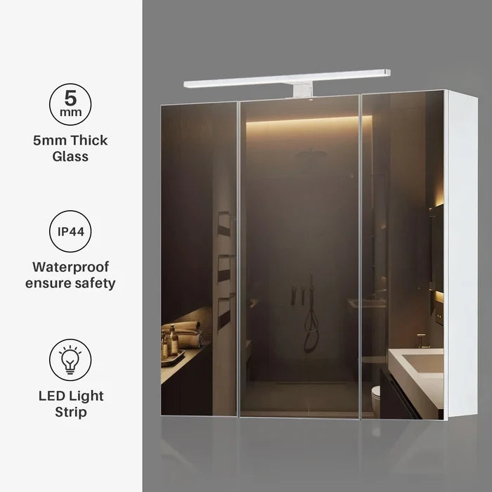 Eipper Bathroom Mirror Cabinet [with Headlight] [3 Doors]