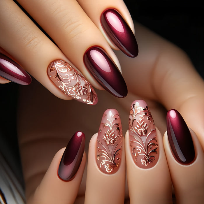 Elegant burgundy flowers