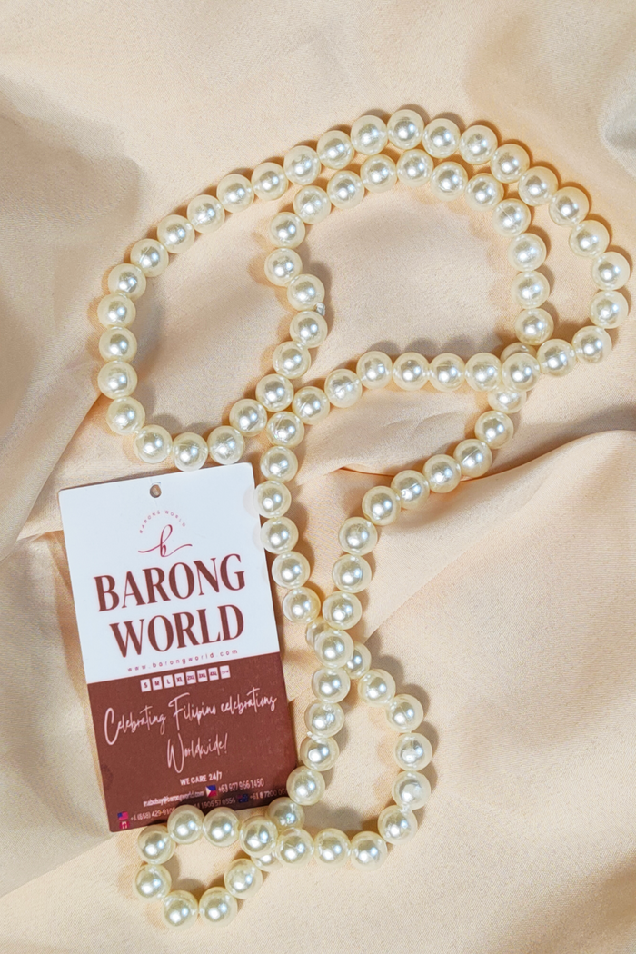 Plush Long Pearl Necklace I Filipiniana Necklace