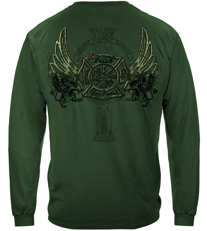 Elite Breed Irish Firefighter long sleeve shirt fire department IAFF Irish fire rescue first responder