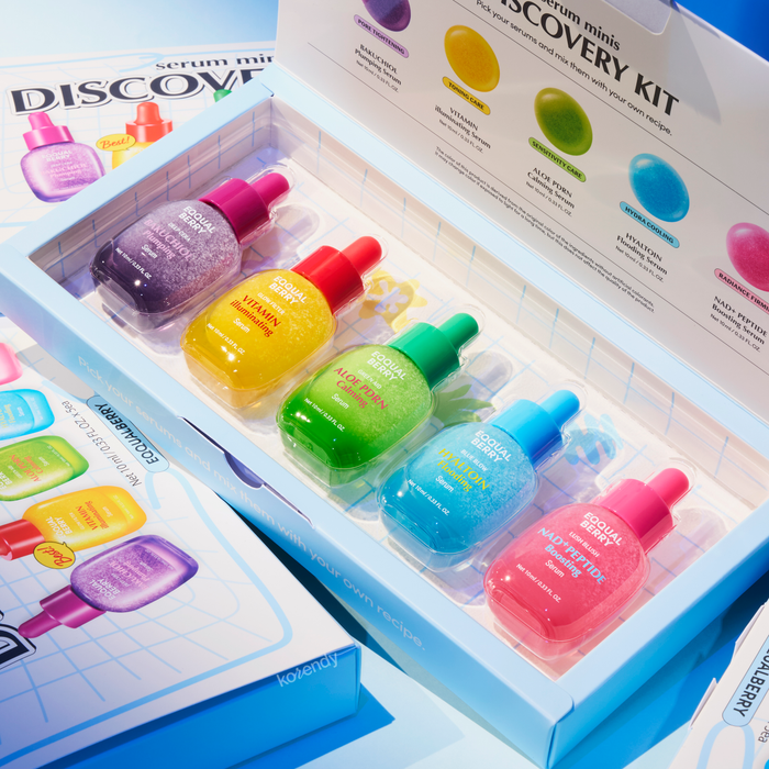 Eqqualberry 5 Mini Serums Discovery Set (10ml x 5) مجموعة إيكوالبيري لاكتشاف 5 سيرومات صغيرة - Princess Cosmetics Qatar