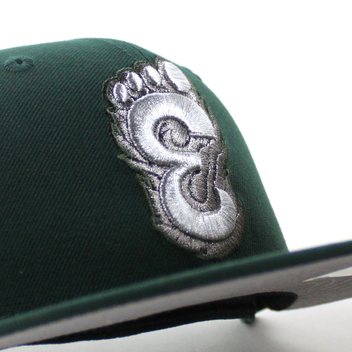 Eugene Emeralds North West League Ape Patch  New Era 59Fifty Fitted Hat (Dark Green Gray Under Brim)