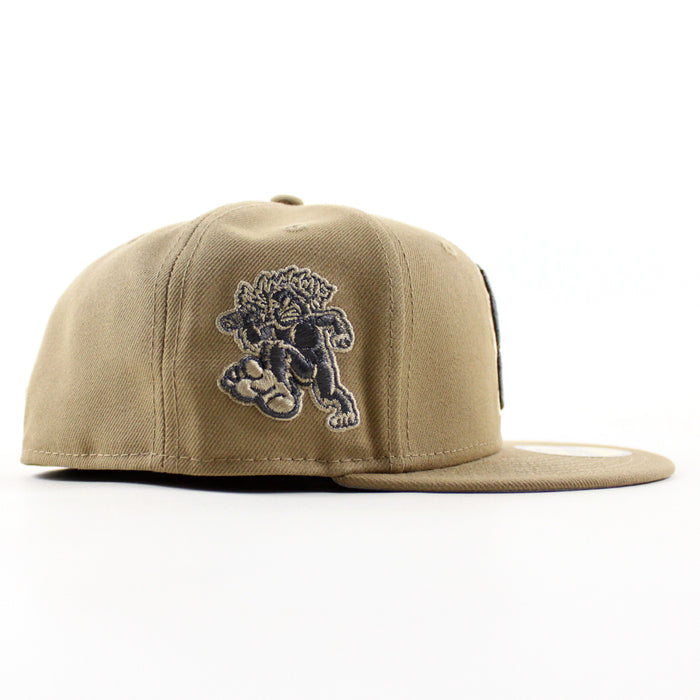 Eugene Emeralds North West League Ape Patch  New Era 59Fifty Fitted Hat (Khaki Gray Under Brim)