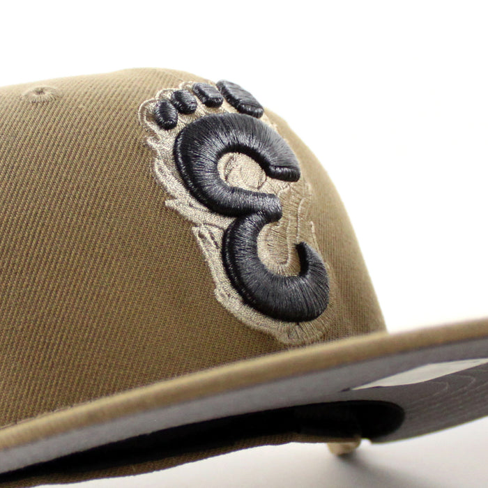 Eugene Emeralds North West League Ape Patch  New Era 59Fifty Fitted Hat (Khaki Gray Under Brim)