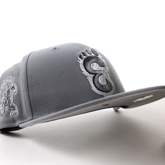 Eugene Emeralds North West League Ape Patch  New Era 59Fifty Fitted Hat (Storm Gray Gray Under Brim)