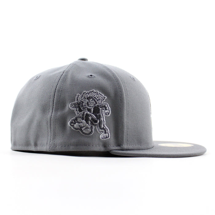 Eugene Emeralds North West League Ape Patch  New Era 59Fifty Fitted Hat (Storm Gray Gray Under Brim)
