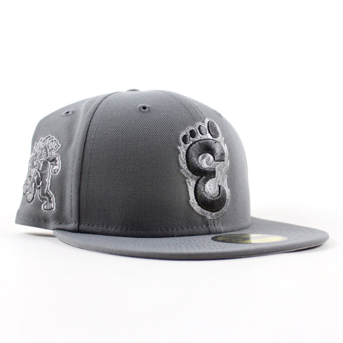 Eugene Emeralds North West League Ape Patch  New Era 59Fifty Fitted Hat (Storm Gray Gray Under Brim)