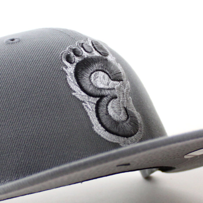 Eugene Emeralds North West League Ape Patch  New Era 59Fifty Fitted Hat (Storm Gray Gray Under Brim)