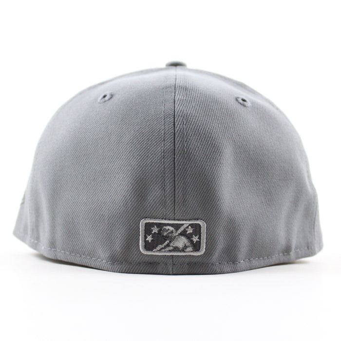 Eugene Emeralds North West League Ape Patch  New Era 59Fifty Fitted Hat (Storm Gray Gray Under Brim)