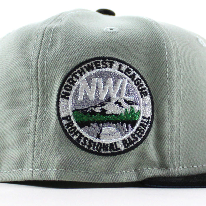 Eugene Emeralds North West League New Era 59Fifty Fitted Hat (Everest Green Black Blue Under Brim)