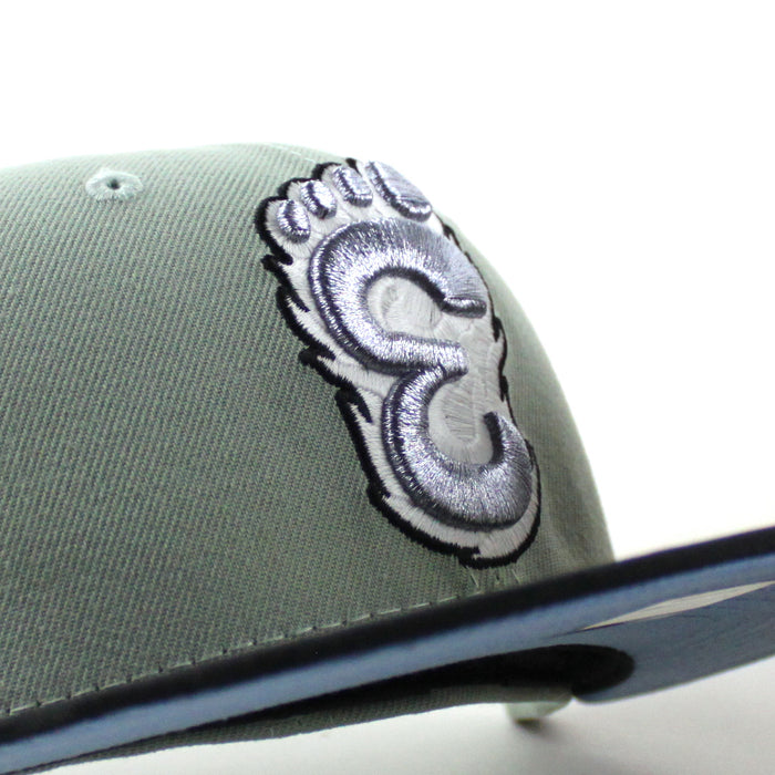 Eugene Emeralds North West League New Era 59Fifty Fitted Hat (Everest Green Black Blue Under Brim)