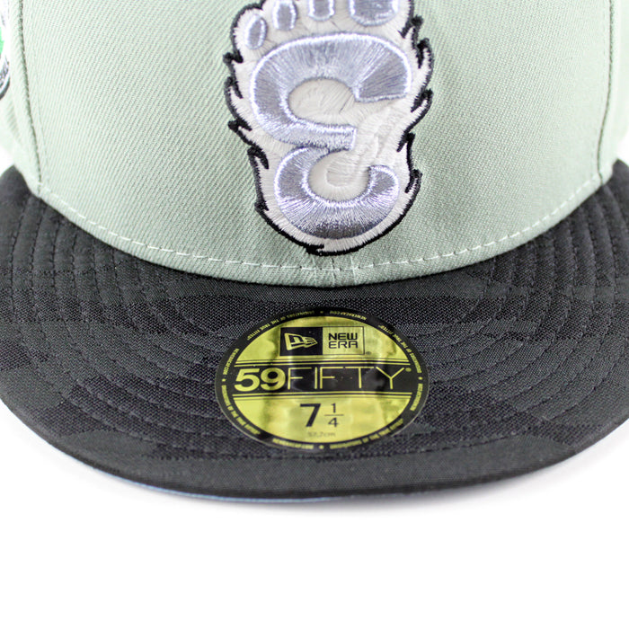 Eugene Emeralds North West League New Era 59Fifty Fitted Hat (Everest Green Black Blue Under Brim)