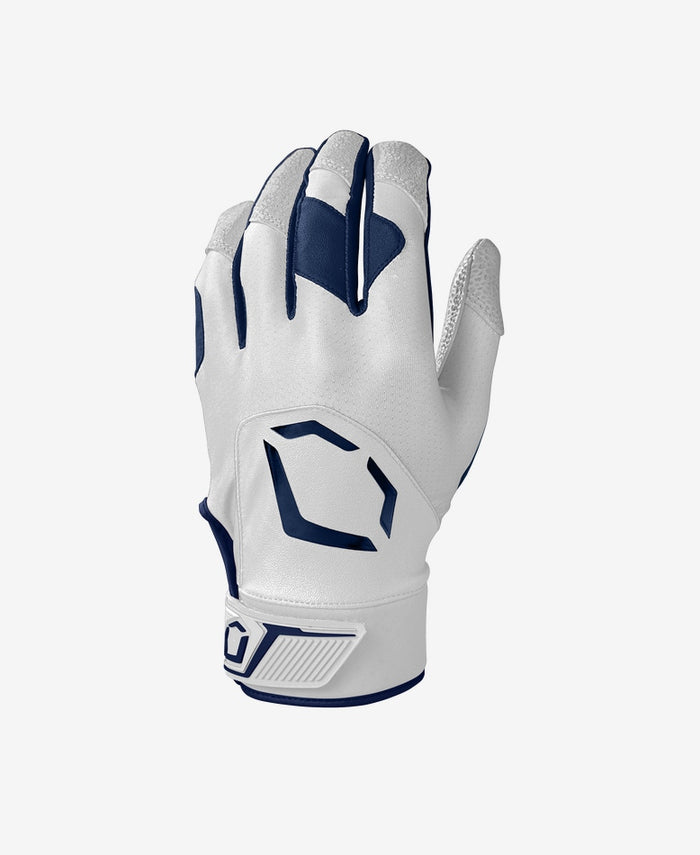EvoShield Youth Standout Batting Gloves Equipment Wilson White/Navy Small