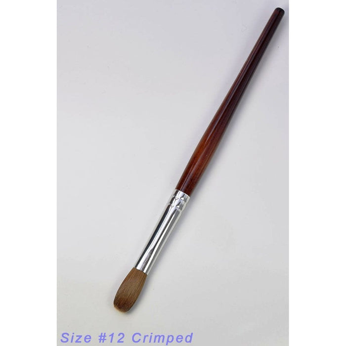 EX Kolinsky Acrylic Nail Brush For Manicure Powder (CRIMPED) - Choose your size