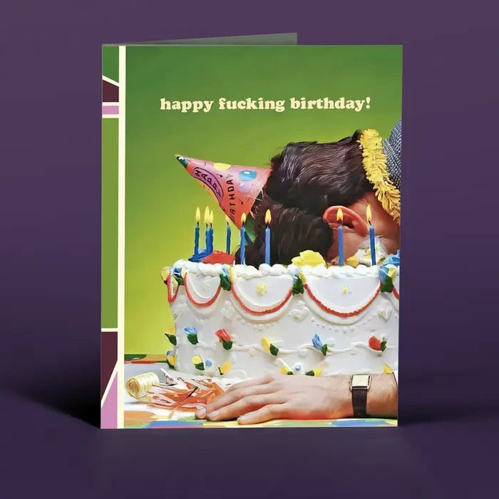 Face in Cake! Birthday Card