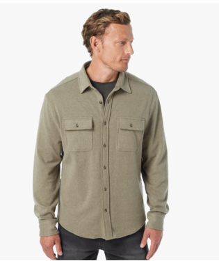 Fair Harbor Mens The Dunewood Flannel Apparel Fair Harbor Olive Twill-378 Small