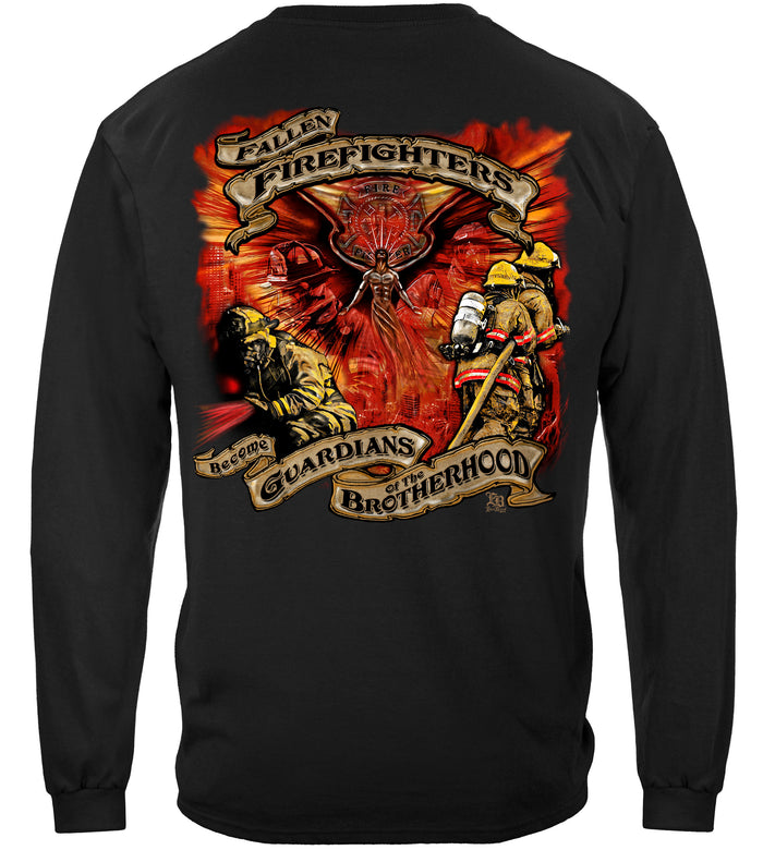 Firefighter long sleeve shirt fire department IAFF fire rescue first responder apparel