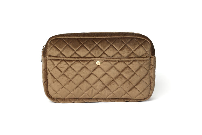 Fan Palm Beauty Bag Medium Hazelnut Brown Toilettas Care For Hair