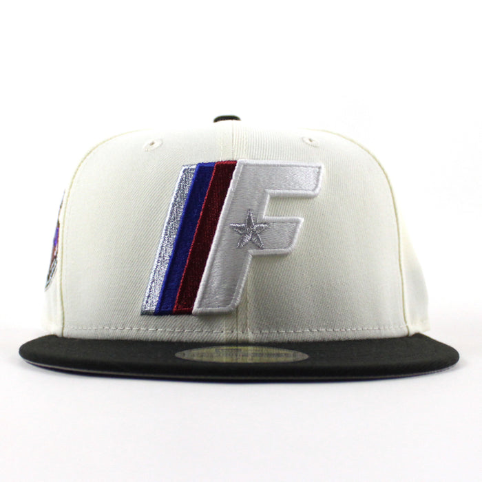 FAYETTEVILLE WOODPECKERS Colt 45s x ASTROS 40 Years Patch New Era 59Fifty Fitted Hat (Chrome White Black Gray Under Brim)