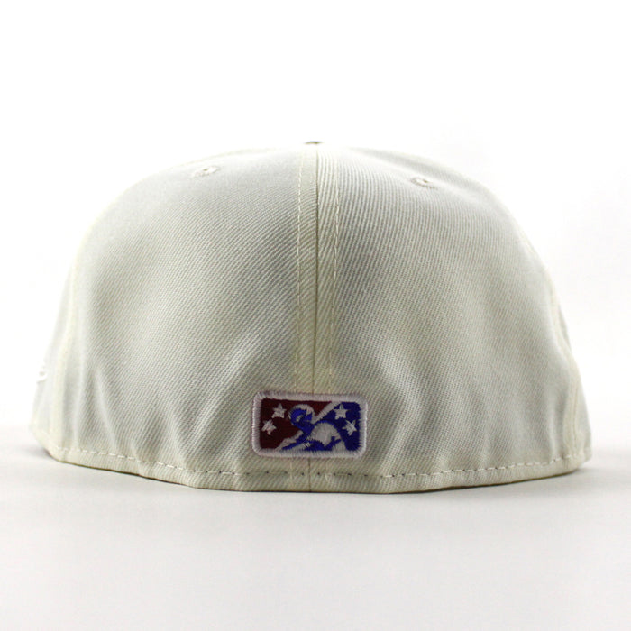 FAYETTEVILLE WOODPECKERS Colt 45s x ASTROS 40 Years Patch New Era 59Fifty Fitted Hat (Chrome White Black Gray Under Brim)