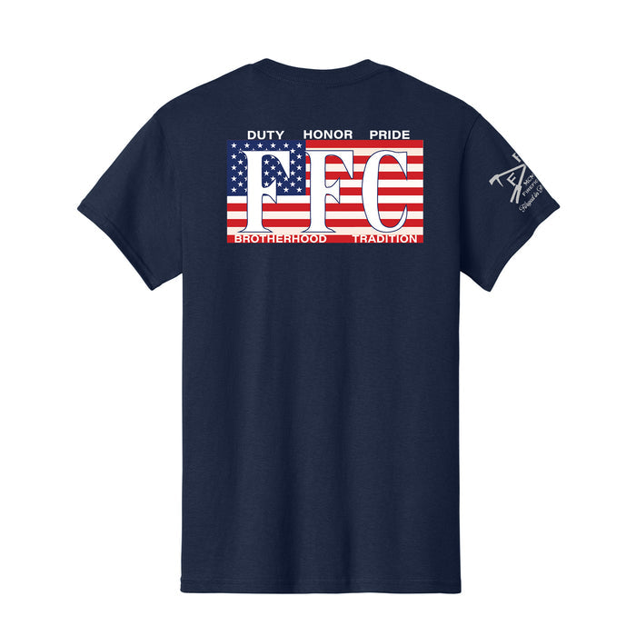 FFC 343 American Brotherhood Maltese Cross firefighter shirt in navy #color_navy