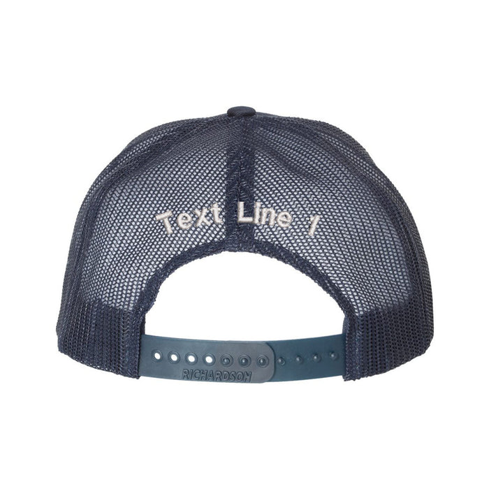 Back of snapback trucker hat