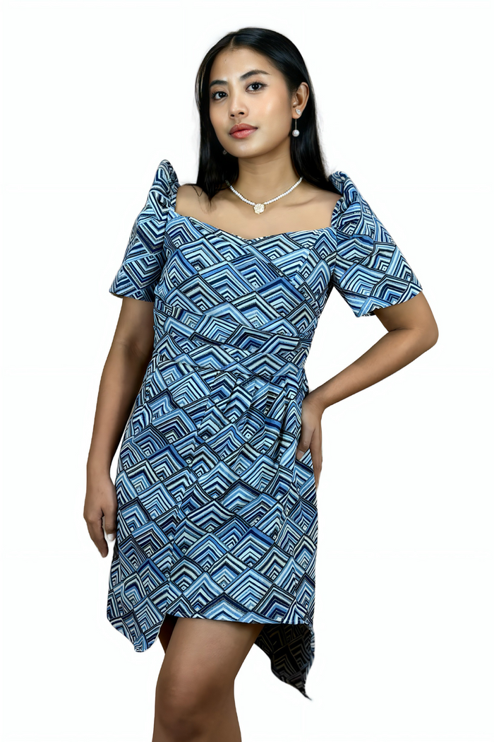 Blue Ethnic Filipiniana Dress