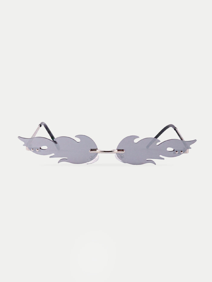 Fire Flames Sunglasses | Black-Image 1