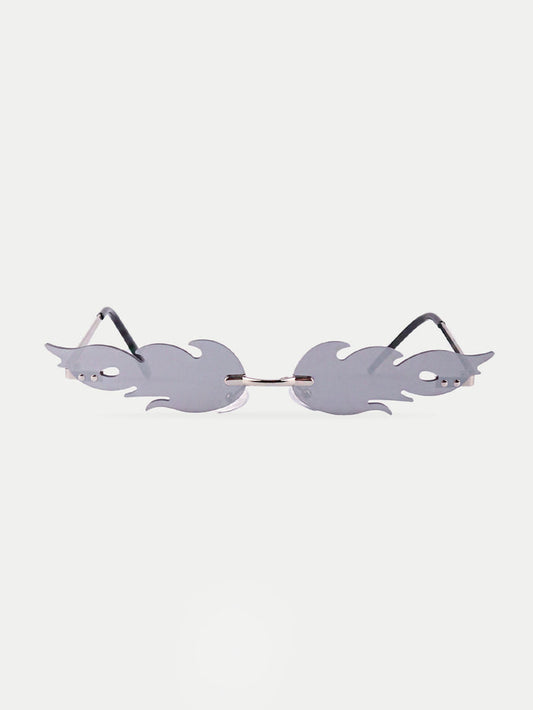 Fire Flames Sunglasses | Black-Image 1