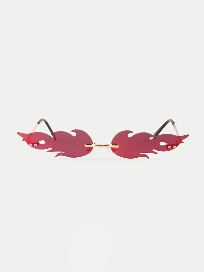 Fire Flames Sunglasses | Red-Image 1