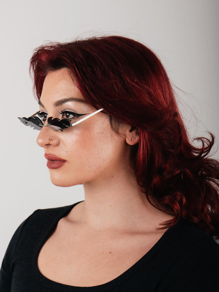 Fire Flames Sunglasses | Black-Image 2