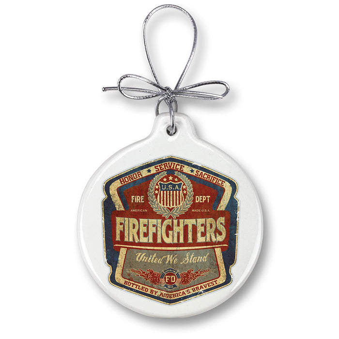 firefighter Denim fade Ornament