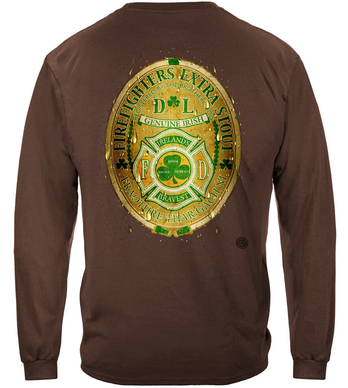 Firefighter DL Ireland Bravest long sleeve shirt fire department IAFF Irish fire rescue first responder
