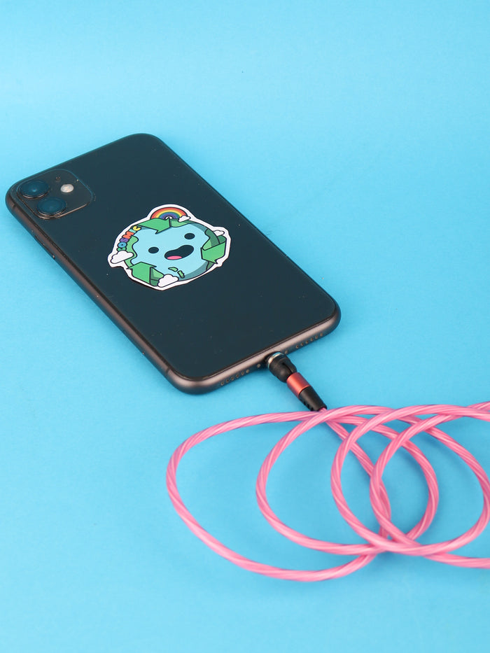 Flashing Magnetic Cable Lightning 1m | Red-Image 1