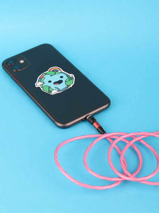 Flashing Magnetic Cable Lightning 1m | Red-Image 1