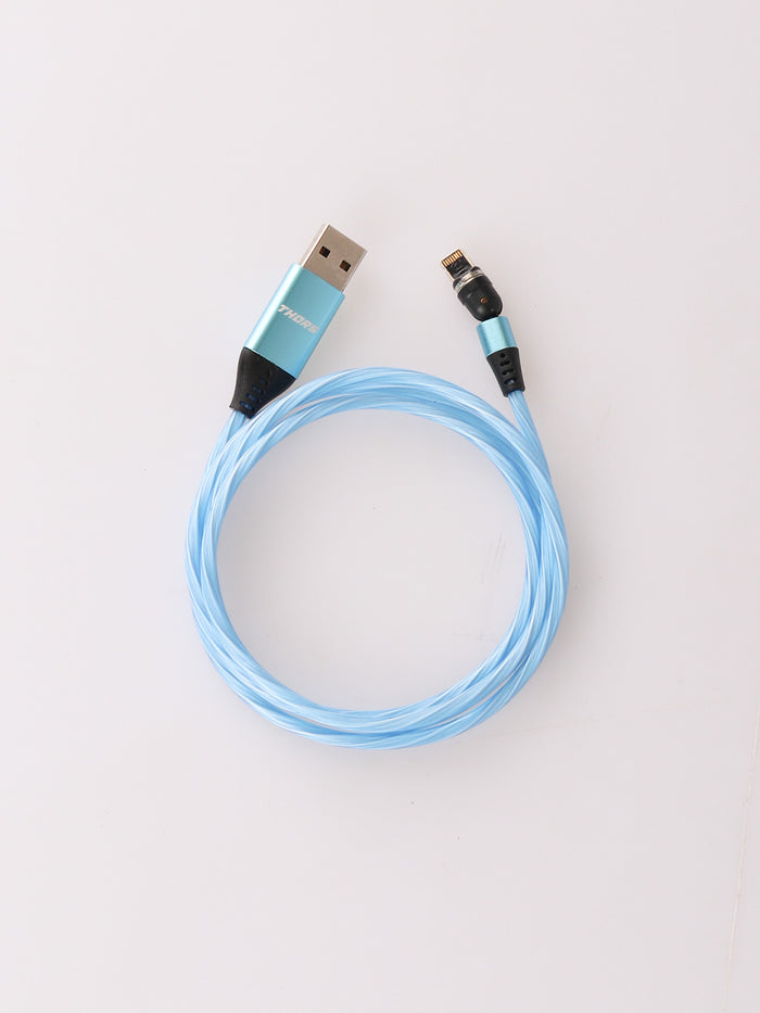 Flashing Magnetic Cable Lightning 1m | Blue-Image 2